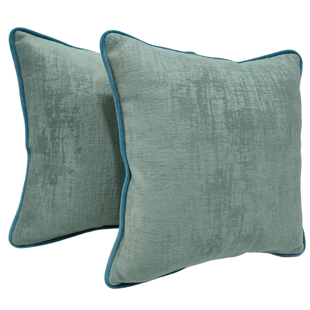Soft Green & Charcoal Pillow Covers (16x16, Set of 2) | ZIPCushions