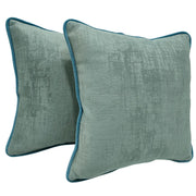 Soft Green & Charcoal Pillow Covers (16x16, Set of 2) | ZIPCushions
