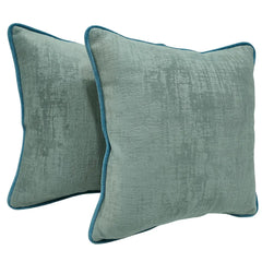 Soft Green & Charcoal Pillow Covers (16x16, Set of 2)