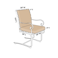 OW Lee Classico Spring Dining Chair Replacement Cushions (Seat & Back)