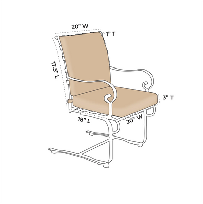 OW Lee Classico Spring Dining Chair Replacement Cushions (Seat & Back)