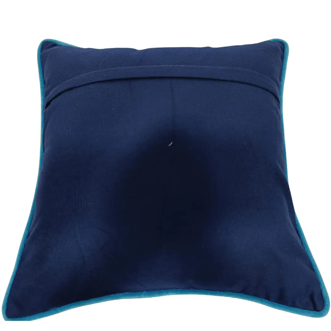 Blue & Teal Woven Pillow Covers (16x16, Set of 2) | ZIPCushions - view 3
