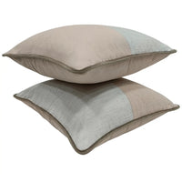 Blush & Off-White Dual Tone Pillow Covers (16x16, Set of 2)