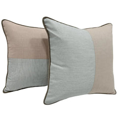Blush & Off-White Dual Tone Pillow Covers (16x16, Set of 2)