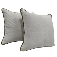 Off-White & Beige Dual-Tone Pillow Covers (16x16, Set of 2)