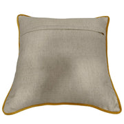 Off-White Pillow Covers with Mustard Piping (16x16, Set of 2) | ZIPCushions