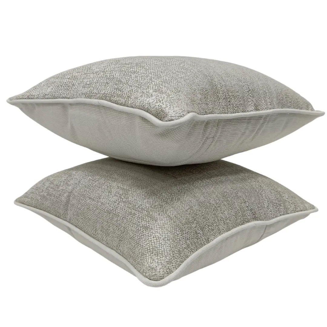 Silver Sunbrella Pillow Covers (16x16, Set of 2) | ZIPCushions - view 3