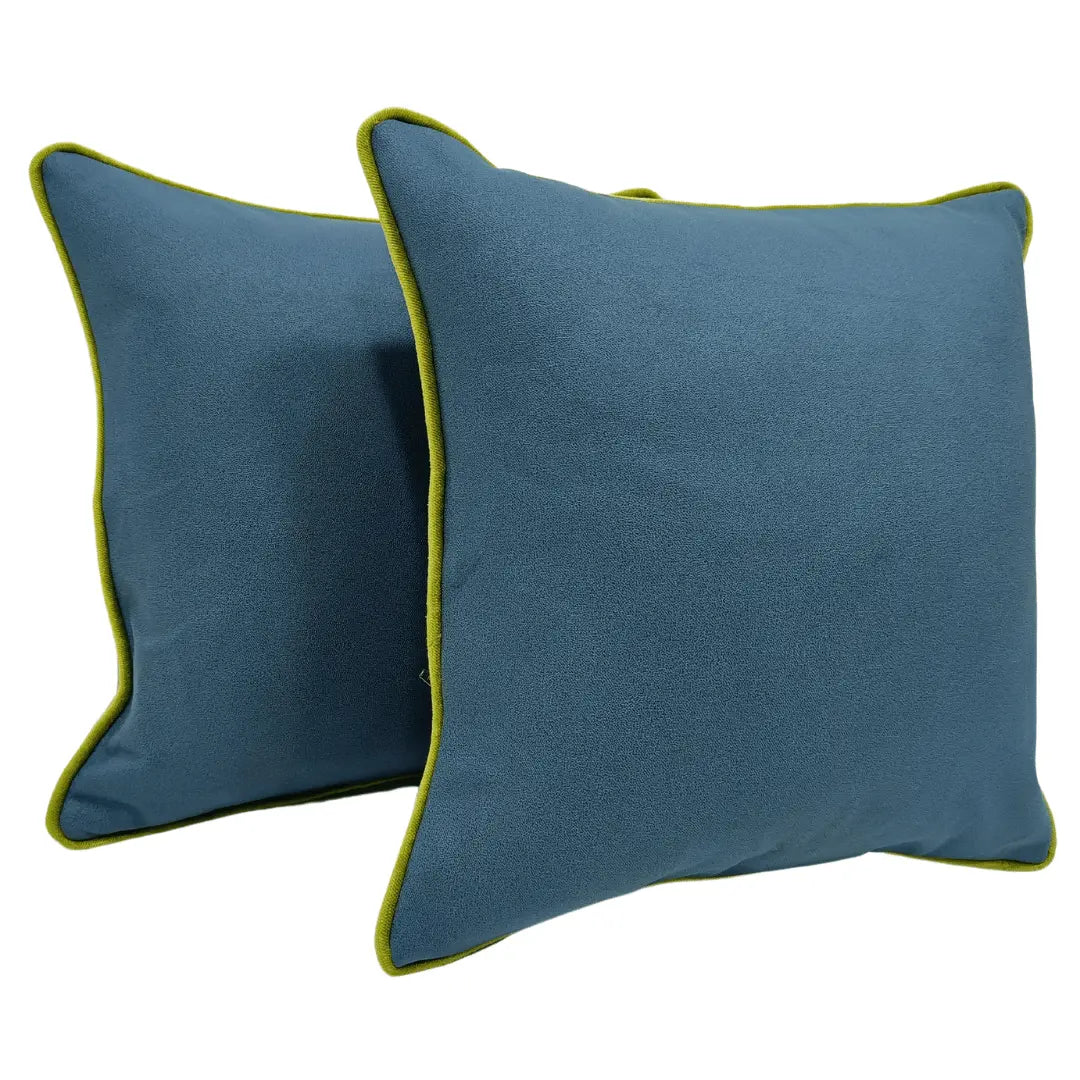 Teal & Charcoal Dual-Tone Pillow Covers (16x16, Set of 2) | ZIPCushions