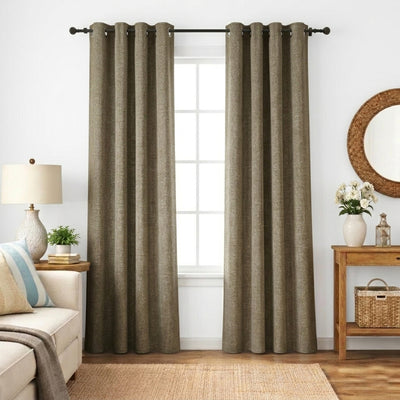 Rock Heavyweight Woven Curtain - Alternate image