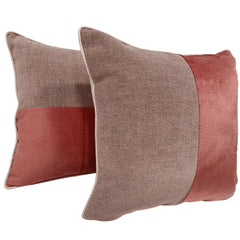Elegant Dual Tone Pillow Covers (16x16, Set of 2)