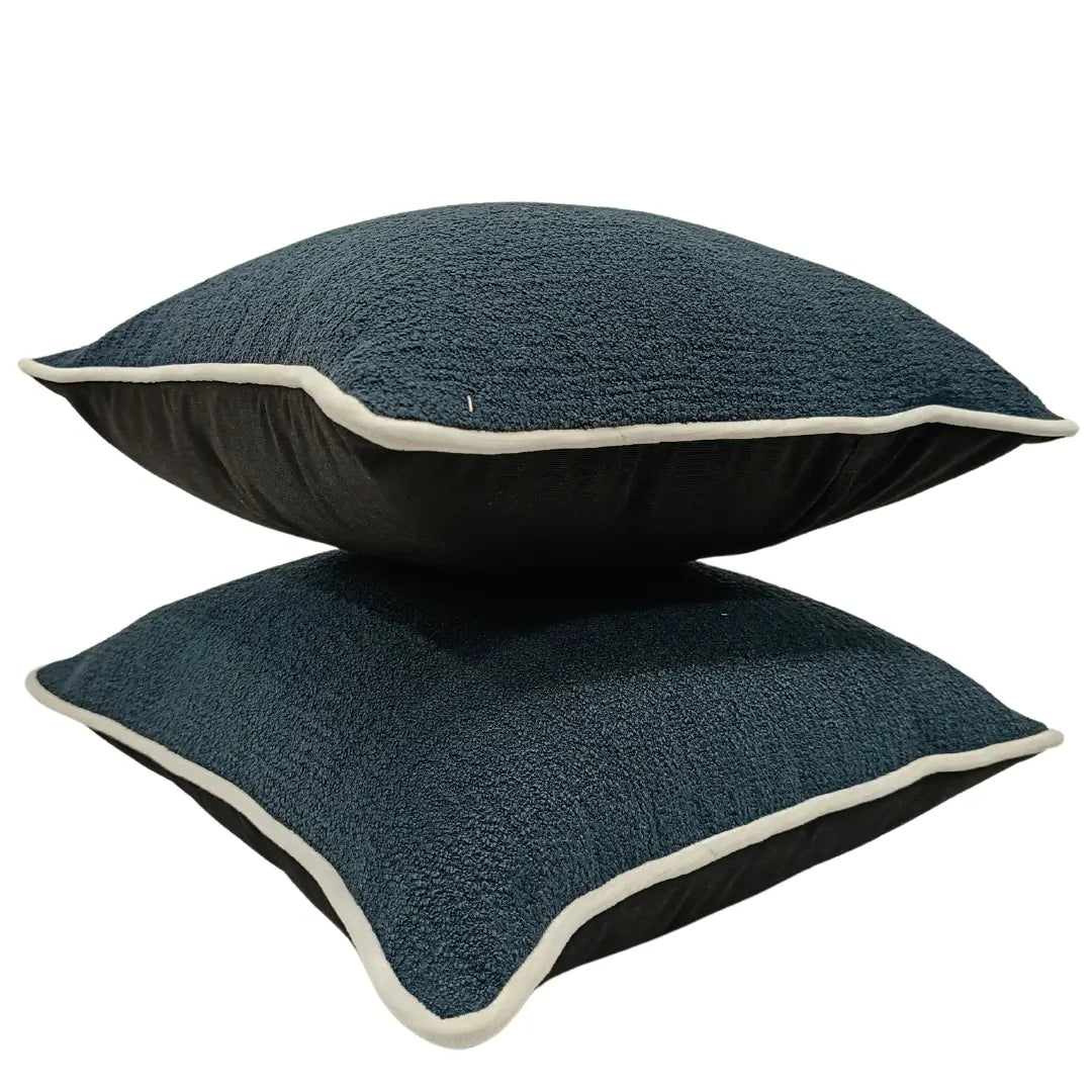 Teal and Black Dual Tone Pillow Covers (16x16, Set of 2) | ZIPCushions - view 2