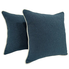 Teal and Black Dual Tone Pillow Covers (16x16, Set of 2)