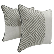 Geometric Pattern Dual Tone Pillow Covers (16x16, Set of 2) | ZIPCushions