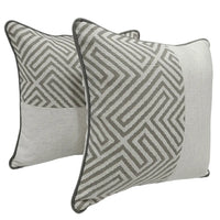Geometric Pattern Dual Tone Pillow Covers (16x16, Set of 2)