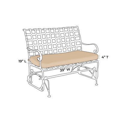 OW Lee Classico Glider Bench Replacement Cushions