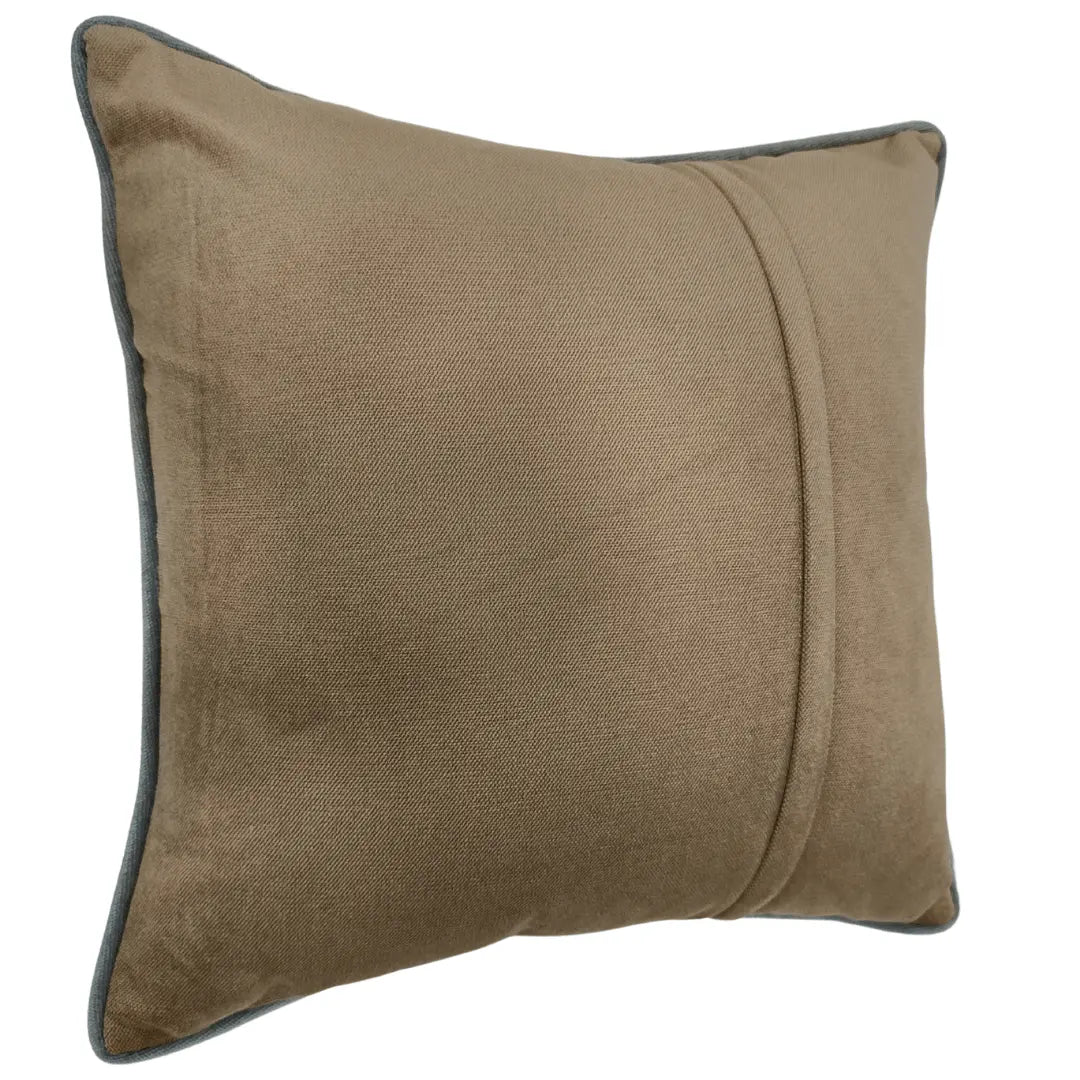 Beige and Taupe Dual Tone Pillow Covers (16x16, Set of 2) | ZIPCushions - view 3