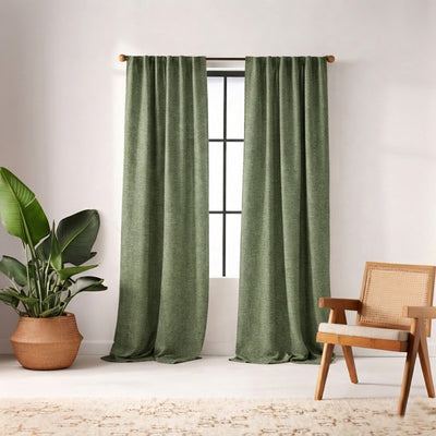 Seagrass Heavyweight Woven Curtain - Alternate image