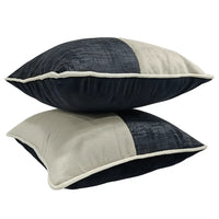 Velvet Dual Tone Pillow Covers (16x16, Set of 2)