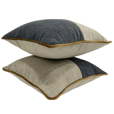 Neutral Two-Tone Pillow Covers (16x16, Set of 2) - Alternate image