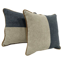 Neutral Two-Tone Pillow Covers (16x16, Set of 2)