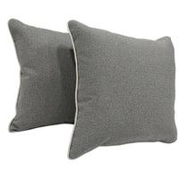 Gray Herringbone Pillow Covers (16x16, Set of 2)