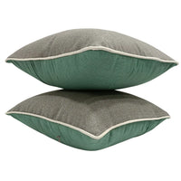 Gray Herringbone Pillow Covers (16x16, Set of 2)
