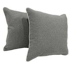 Gray Herringbone Pillow Covers (16x16, Set of 2)