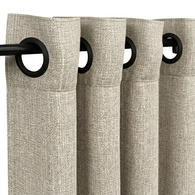 Smoke Heavyweight Woven Curtain - Secondary image