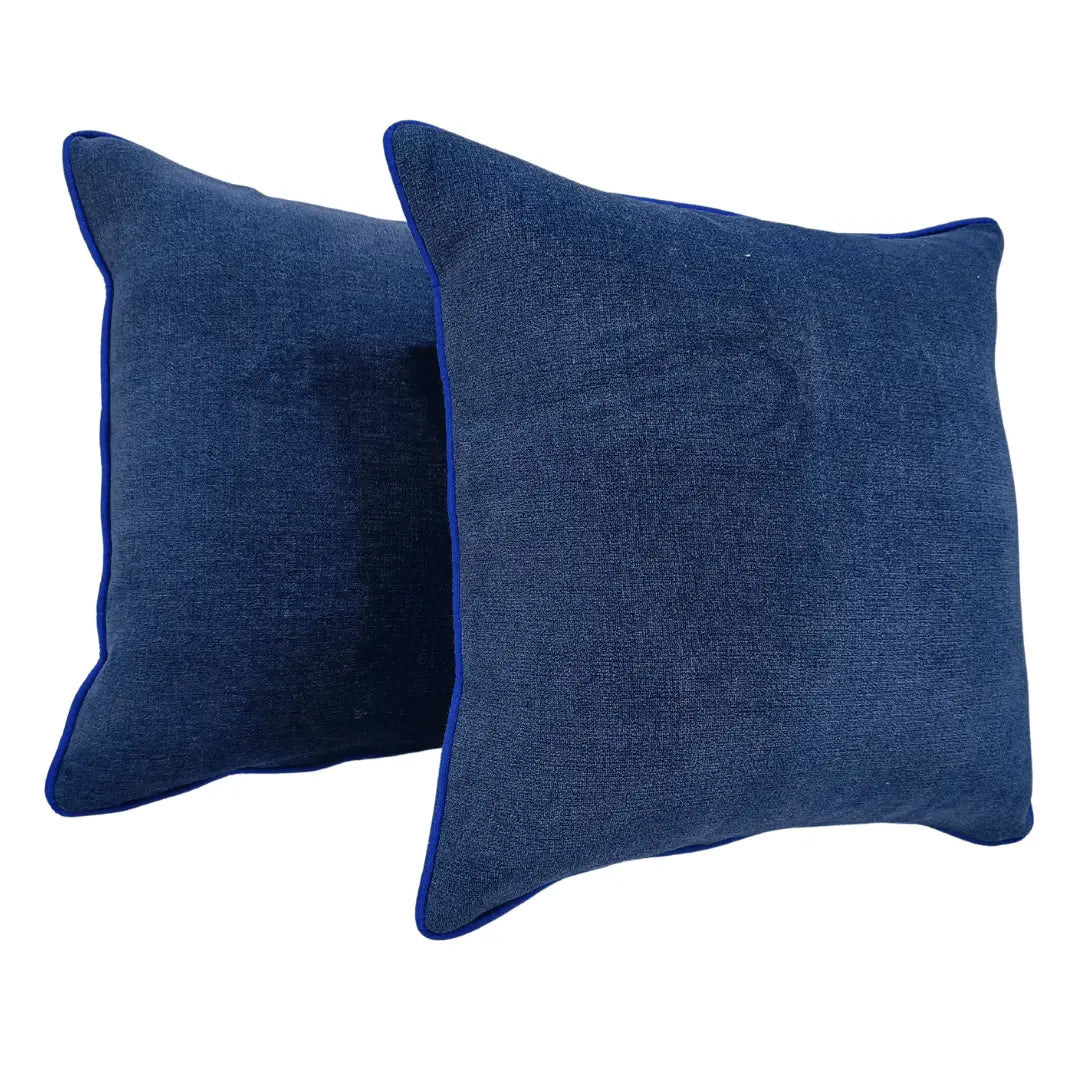 Deep Blue Pillow Covers (16x16, Set of 2) | ZIPCushions