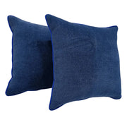 Deep Blue Pillow Covers (16x16, Set of 2) | ZIPCushions