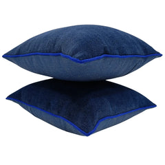 Deep Blue Pillow Covers (16x16, Set of 2) - Hover Image