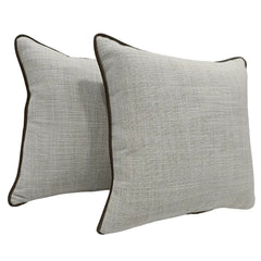 Neutral Beige Pillow Covers (16x16, Set of 2)