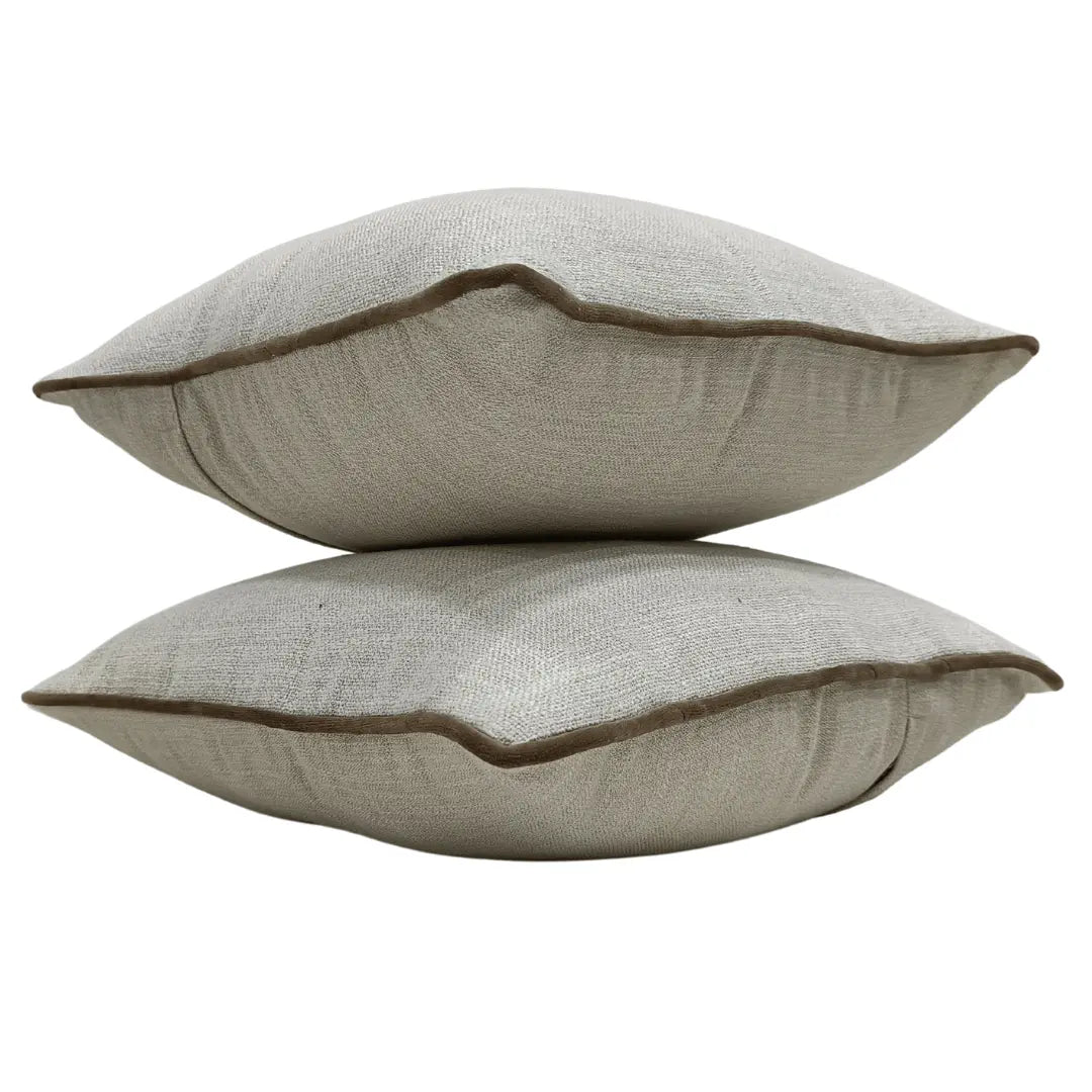 Neutral Beige Pillow Covers (16x16, Set of 2) | ZIPCushions - view 2