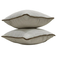 Neutral Beige Pillow Covers (16x16, Set of 2)