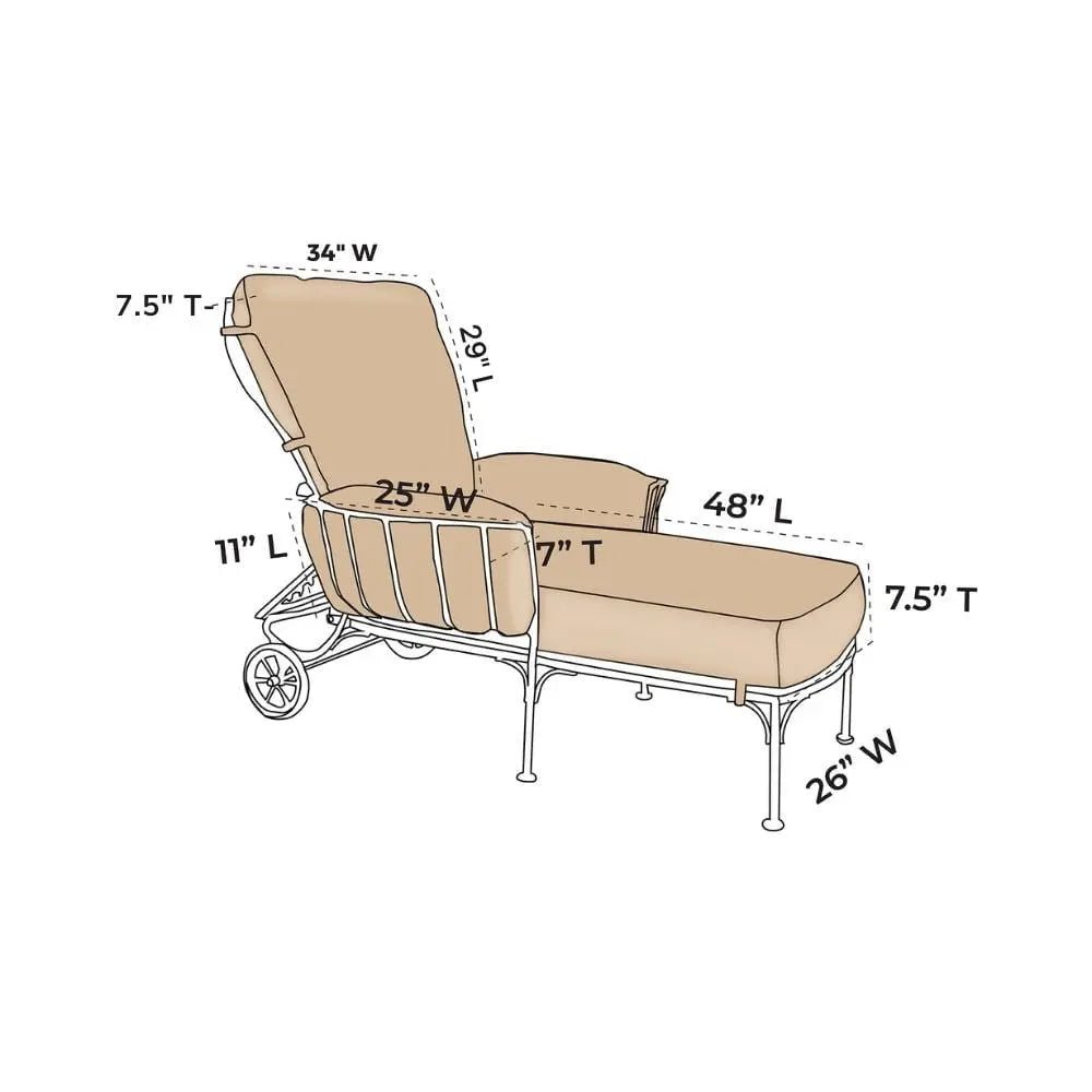 OW Lee Monterra Replacement Adjustable Chaise Cushion |  ZIPCushions