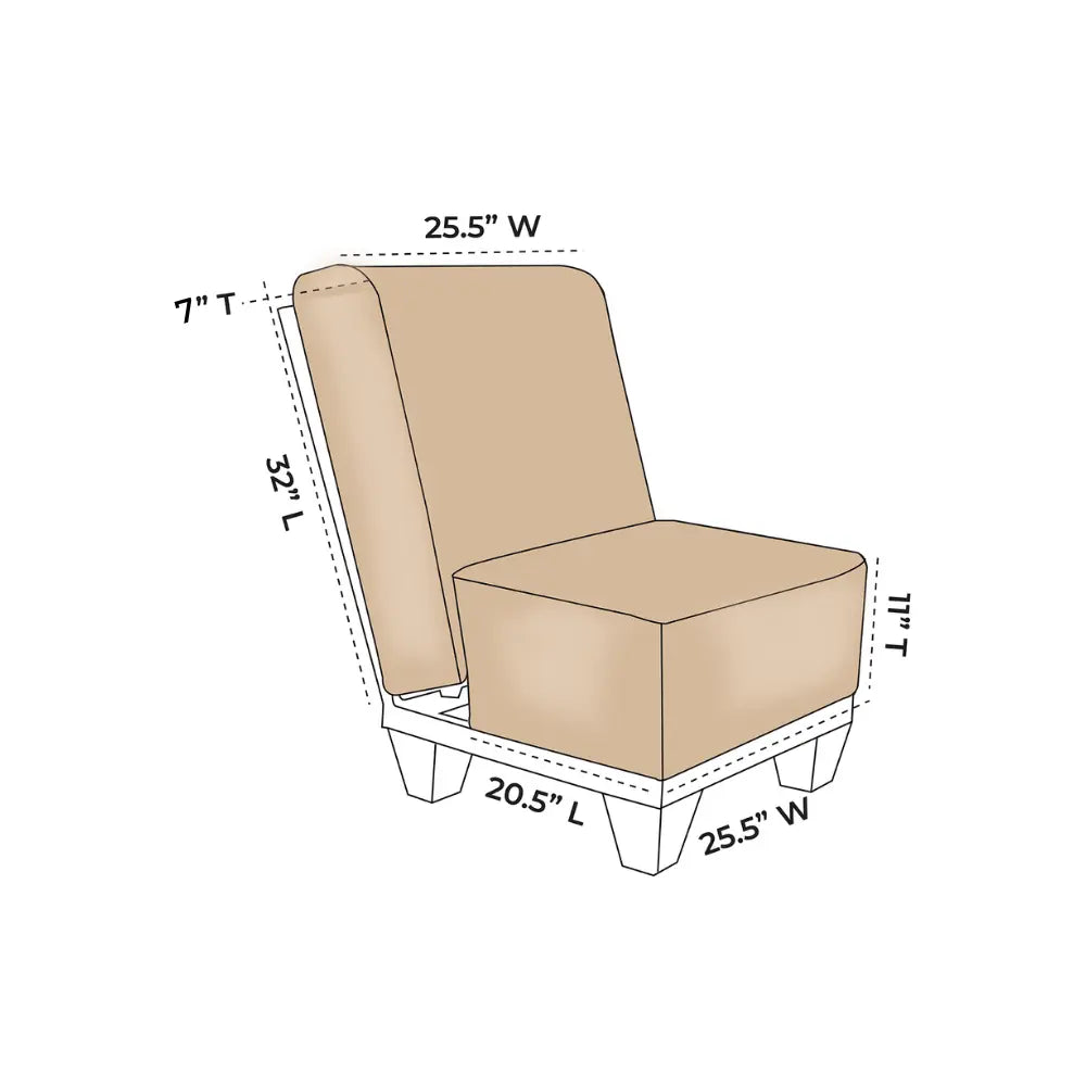 OW Lee Luxe 30 Modular Lounge Chair Replacement Cushions |  ZIPCushions