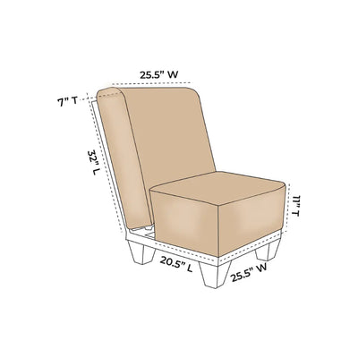 OW Lee Luxe 30 Modular Lounge Chair Replacement Cushions
