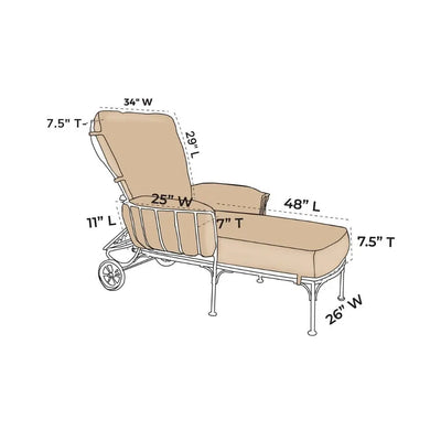 OW Lee Monterra Replacement Adjustable Chaise Cushion