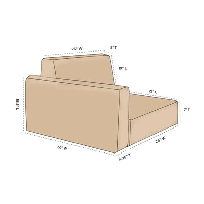 OW Lee Creighton Replacement Right Sectional Cushion (1 Seat, 1 Back and 1 Arm)