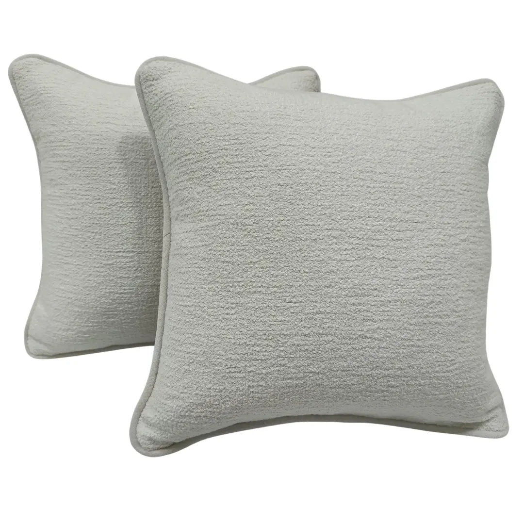 Premium White Bouclé Pillow Covers (16x16, Set of 2) | ZIPCushions