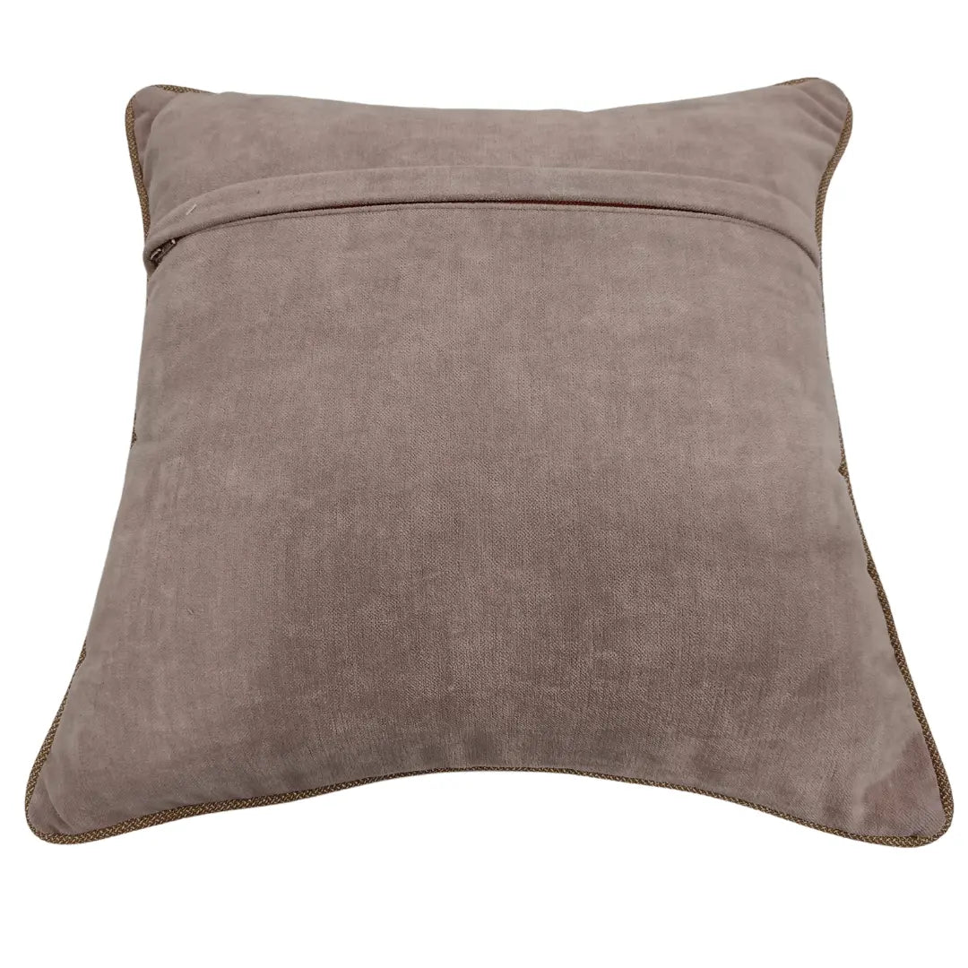 Taupe and Grey Dual Tone Pillow Covers (16x16, Set of 2) | ZIPCushions - view 3