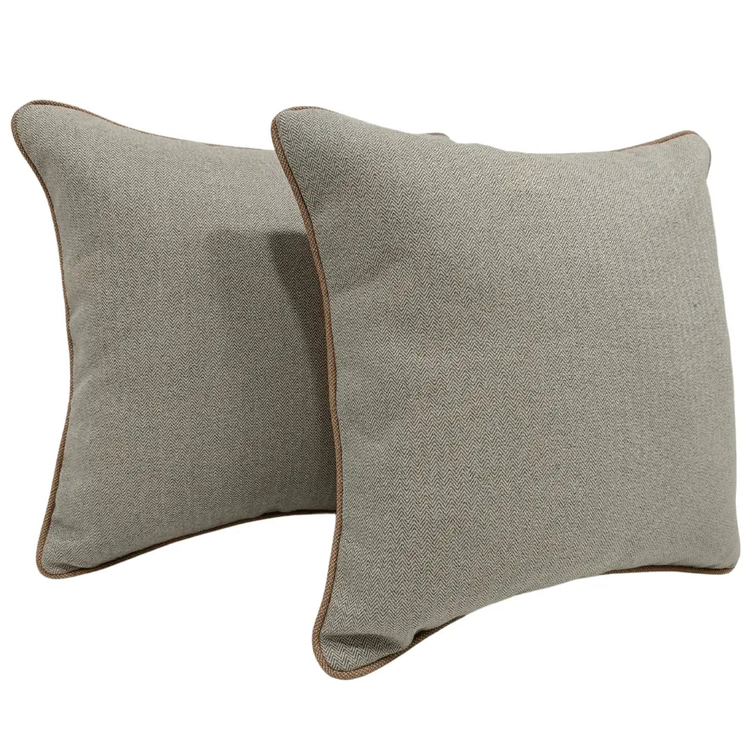 Taupe and Grey Dual Tone Pillow Covers (16x16, Set of 2) | ZIPCushions