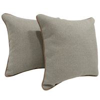 Taupe and Grey Dual Tone Pillow Covers (16x16, Set of 2)