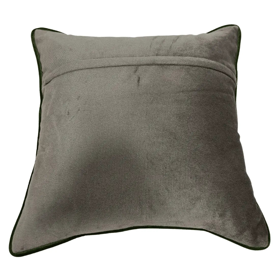 Green and Grey Dual Tone Pillow Covers (16x16, Set of 2) | ZIPCushions - view 3