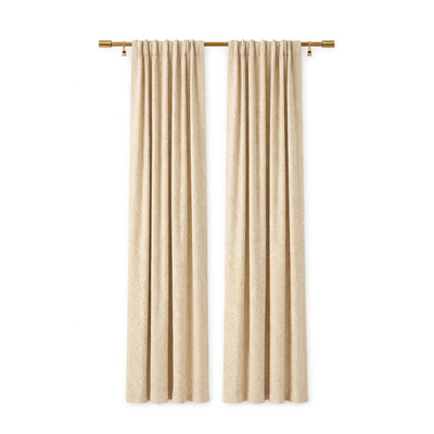 Custom Beige Arrow Textured Curtain