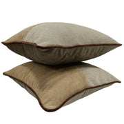 Beige & Brown Textured Pillow Covers (16x16, Set of 2) | ZIPCushions