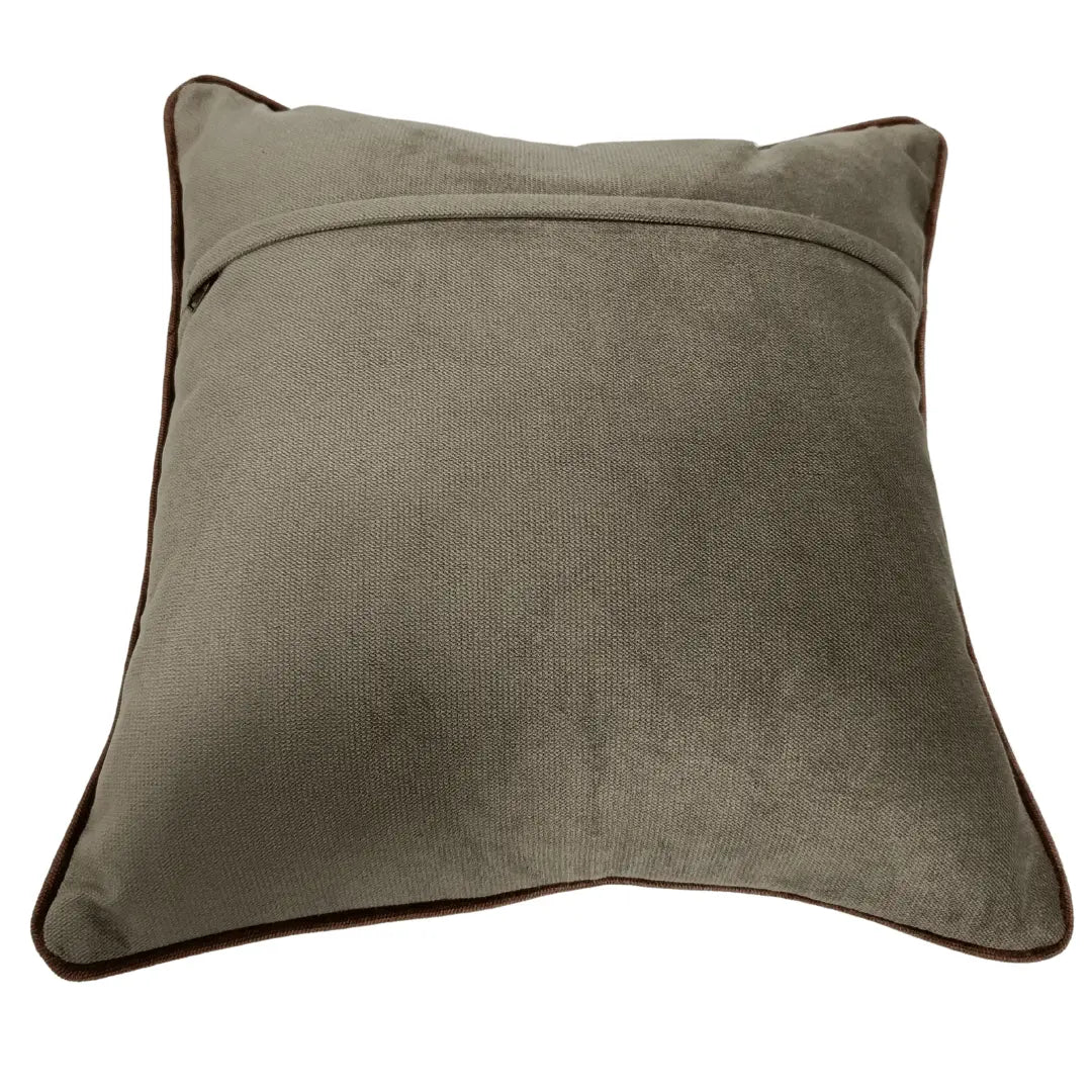 Beige & Brown Textured Pillow Covers (16x16, Set of 2) | ZIPCushions - view 3