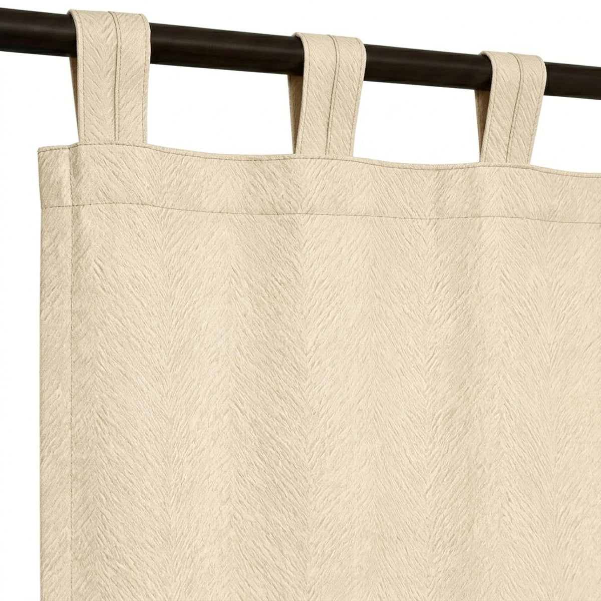 Custom Beige Arrow Textured Curtain - view 6