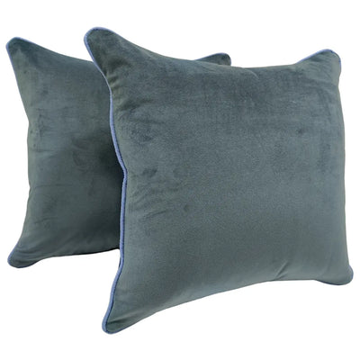 Elegant Grey Indoor Pillow Covers (16x16, Set of 2)