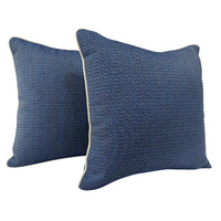 Sunbrella Blue Textured Pillow Covers (18x18, Set of 2)